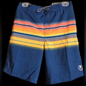 NWT! Men's Trinity Coast Blue Striped Swim Shorts